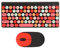 Cuifati Punk Keyboard Mouse Combo, 86 Tasten Wireless Keyboard 1200 DPI Mixed Color Mouse für PC Gaming Laptop (Schwarz)