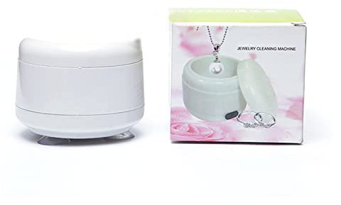 Yuehuamech Ultrasonic Jewellery Cleaner Machine 150ml Small Portable Cleaning Machine Low Noise for Glasses Jewelry Ring Earring Necklace Coins Bracelets Pendant Shavers
