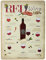 Dodino 30x40cm blechschilder ROTWEIN LIST, Dekoratives Wohnaccessoire, Deko Vintage Küche Wein Fans Geschenkidee