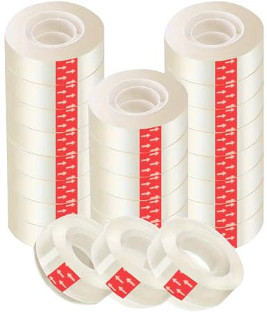 Super Mundo - Celo cinta adhesiva transparente, 36 rollos, 18 mm x 35m, cinta adhesiva, ideal para oficina y hogar (36 rollos)