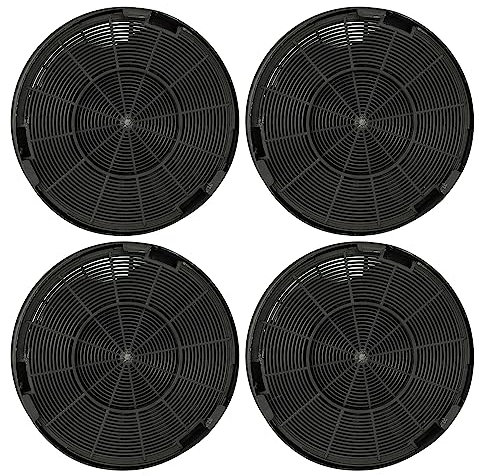 vhbw 4x Aktivkohlefilter kompatibel mit Franke Fusion FFU 605 BK XS, Fusion FFU 905 BK XS Dunstabzugshaube - 19,6 cm