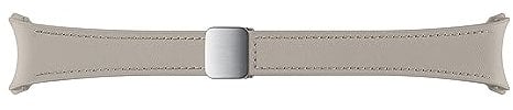Samsung D-Buckle Hybrid Eco-Leather Band (Slim, S/M) Correa de Piel sintética para Galaxy Watch4 | Watch5 | Watch6 Series, Étoupe