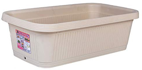 Maceta Interior Tiesto plantones de hortalizas de plástico rectangular grande Establecimiento de la flor plato de vegetales caja Balcón vegetal Pot Tiesto Establecimiento del crisol Jardineras Exterio