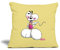 Spreadshirt Diddl Diddlmaus Coole Pose Kissenbezug 45 x 45 cm, One Size, Hellgelb