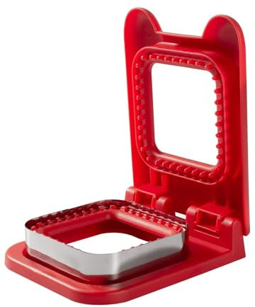 CHICHAUS Coupe-sandwich et scellant carré de poche pour sandwichs non croûtables pour enfants qui aiment les repas (rouge)