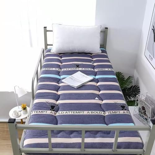 DAZULI Studentenwohnheim Kissen Matratzenauflage Schlafzimmer Verdicken Japanische Futon-bodenmatratzen rutschfest Tragbar Schlafkissen Weich Atmungsaktiv 90x200cm DREI Stärken(Size:4-5cm,Color:C)