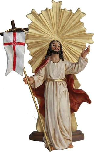 FADEDA 2X Passionsfiguren: Auferstehung/Höhe:5 cm/handbemalt/detailgetreue Krippen Figuren - Weihnachten Tisch Dekoration Krippe Zubehör