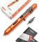 DMAX® Bit Pen - taktischer Stift mit Kugelschreiber M-22 Mine & Bit-Halter magnetisch - Tactical Defence Pen mit Alu Gehäuse - Schrauben-Dreher mit Clip & Hex Bit Torx T6 & T8 - Kubotan Stift orange