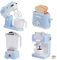 Kids Toy Appliances Playset,Pretend Play Toy Kitchen Set with Coffee Maker/Toy Mixer/ Toaster/Juicer Machine Toddler Play Kitchen Accessories Set,Gift for Boys Girls (Blue)