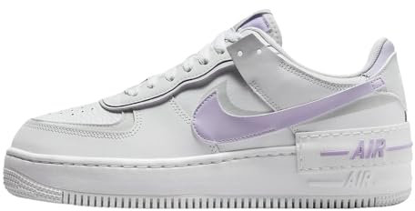 NIKE Damen Air Force 1 Shadow Sneaker, Weiß Lila, 40 EU