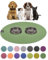 SanoZoo® - Napfunterlage, Öko-TEX - Made in Germany - rutschfeste Futtermatte für Hunde & Katzen, Rund 120 cm Olivgrün