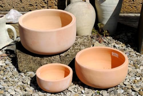 Kunert-Keramik Pflanzschale,Pflanzgefäß,Blumentopf,helles Terracotta,frostfest!3 Größen wählbar (38cm)