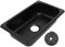 Fregadero Cocina para RV, Fregadero Individual Acero Inoxidable para RV con Orificio de Drenaje de 40Mm, Fregadero Barra Abatible, Lavabo Cuadrado Individual, Lavabo para 265 * 162 * 65mm