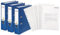 Original Falken 3er Pack PP-Color Ordner inklusive 100er Economy PP-Kunststoff Prospekthüllen transparent genarbt. Made in Germany. 8 cm breit DIN A4 blau