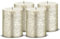 Brandsseller Stumpenkerzen Glitter Rustic 4er Set Höhe 10 cm Ø 7 cm Dekokerzen Haushaltskerzen Tischkerzen Weihnachtskerzen Brenndauer ca. 25 Stunden Taupe