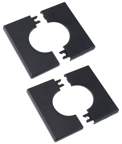 UFURMATE Cubiertas de pared para tuberías, 2 piezas de plástico ABS de 42 mm de diámetro, placas de escudo cuadradas autoadhesivas, cubiertas decorativas de tubería de ducha para decoración de tubos