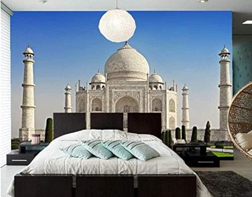 XLMING Taj Mahal-Moschee, Indien 3D Tapete Wohnzimmer Sofa Schlafzimmer Esszimmer Home Dekoration Wand-200cm×140cm