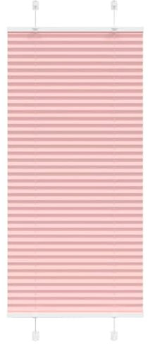 vidaXL Plissee Rosa 65x150 cm Stoffbreite 64,4 cm Polyester, Faltrollo, Klemmfix, Plisseerollo, Jalousie, Rollo, Plisseerollo für Fenster