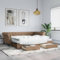LAPOOH Tagesbett Ausziehbar mit Schubladen Braun 90x200 cm Kunstleder, Schlafsofa, Daybed, Bettsofa, Sofa Bed, Sofabett, Schlafcouch, Jugendbett, Bettgestell, Bettcouch - 3197738