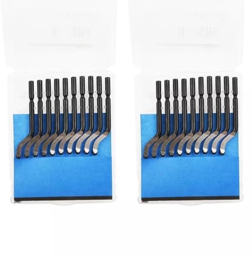 20pcs BS1010 Deburring Tool Knife Blades for Metal, Copper, Steel, Iron, Aluminium, Plastic, PVC