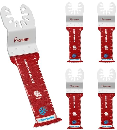 Pronese 5 lame oscillanti per sega, lame multiuso per tagliare chiodi in metallo duro, viti in legno e plastica