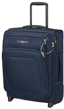 Samsonite Spark SNG Eco - Carry-on Suitcase, 2-Wheel Upright Soft Luggage 55 x 40 x 20/23 cm, Airline-Compliant Ryanair & EasyJet, Expandable, 48.5/57 L - Blue (Midnight Blue)