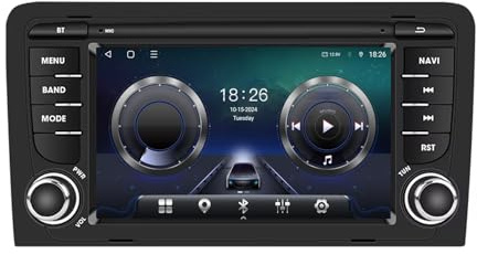 2 DIN Pantalla de Navegación para Audi A3 8P 2003-2011 SWC Backup Camera 9 Android 15 FM para, 8 Core 8G+256G