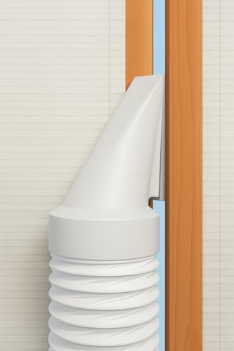 Naturalspring® Klimaanlagen Adapter für mobile Geräte | Abluftauslass für Dach-, Kipp- und Schwingfenster | Klimaanlagen-Schlauch-Adapter | 14,5–15 cm, universal passend (Vertikal 14,5–15cm)