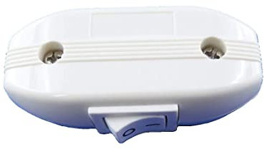 Schnur-Zwischenschalter mit Wippschalter 1 polig 6A 250V, Weiß