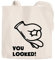 Jutebeutel Comic Hand Look Hole Game Baumwolltasche Stoffbeutel Tragetasche Moonworks® natur 2 lange Henkel