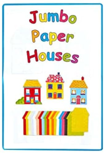 Springboard Pre-Cut Jumbo Paper House Shapes Craft Activity Pack - DIY Arts and Crafts for Kids - Early Years Resources - 100-Pack - 15.5 x 10.5 cm - Assorted Colours