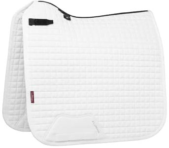 LeMieux Satin Dressage Schabracke, White Loire Memory Square, L