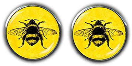Bloody devil Vintage Bienen Manschettenknöpfe, Honigbiene Manschettenknöpfe, Insekten natürliche Manschettenknöpfe, Männer Geschenke, Geschenke für ihn, Freund Geschenke, Herren Mode Accessoires,