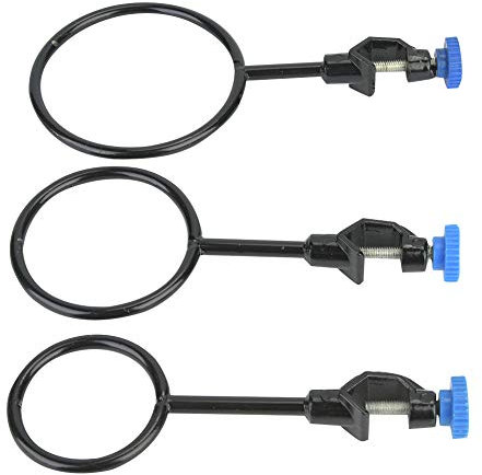 Set di anelli in ferro per supporto da laboratorio 3 pezzi 60mm 80mm 100mm Set di morsetti per storta per lavori di laboratorio di chimica o fisica School Supplies