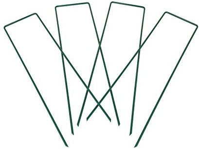 NJoR Scandinavia 4 Bird Table Anchoring Pegs in Heavy Duty Metal | Green Stabiliser Stakes to Secure your Birdhouse birdbath and feeder from Toppling in Wind
