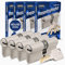 GERCAR Lot de 4 cylindres de serrure profilés Pro 40/40 massif à fermeture identique - Double cylindre - Laiton mat - Avec 10 clés - Clé réversible - Longueur : 80 mm, A : 40 B : 40 - 4 x
