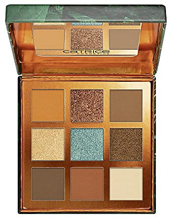 CATRICE Bronze Away To. Eyeshadow Palette, Nr. C01 Panama, mehrfarbig, 9 Farben, sofortiges Ergebnis, glitzernd, matt, schimmernd (10g)