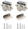 2 Stücke Push Button Lock, Cabinet Lock Catch, Druckknopfverriegelung für Tür, Schrank, Wohnmobil, Yacht, Schiff (Perlnickel)
