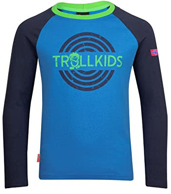 Trollkids Kids Preikestolen Longsleeve 164, medium Blue/Navy