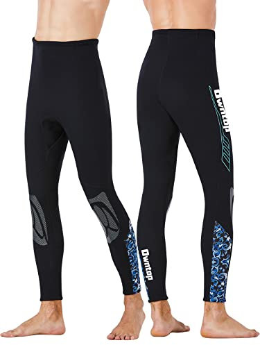 Owntop Neoprenhose für Damen Herren - 3mm Tauchhose Thermo Tauchanzug Hosen, Erwachsene Wetsuits Pants Sonnenschutz UV 50+ Badeanzüge, Herren L