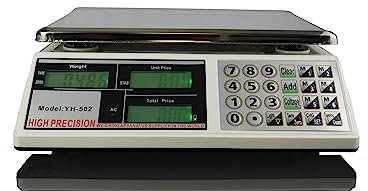 Ladenwaage, Elektronisch, Digitalanzeige, Tragkraft bis 40 kg, 3 Anzeigen, Plattformabmessungen 32 x 23 cm, Tara-Waage, Genauigkeit bis 2 Gramm, 4 Ah Batteriekapazität, HDWR wagPRO-S40