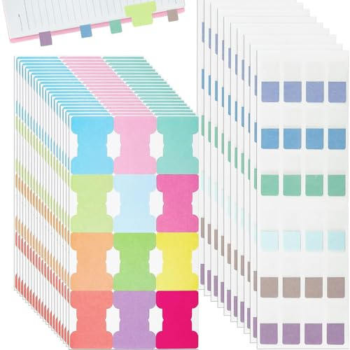 FYSL Haftstreifen 720 Stück Page Marker Haftmarker Index Tabs für Lesen Seitenmarkierung Büro Schule(480 Bunte Index Tabs,240 Morandi Index Tabs)