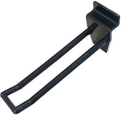 Slatwall 100mm Euro Hooks in Black for Shop Display (EURO58) (25)