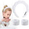 Bekecidi 3 Stück Spa Stirnband Handgelenk Waschband Set Make-up-Stirnband und Armband für Gesichtswäsche Hautpflege Mikrofaser Handgelenk Handtuchband Haarbänder Haarzubehör für Frauen Mädchen (Weiß)