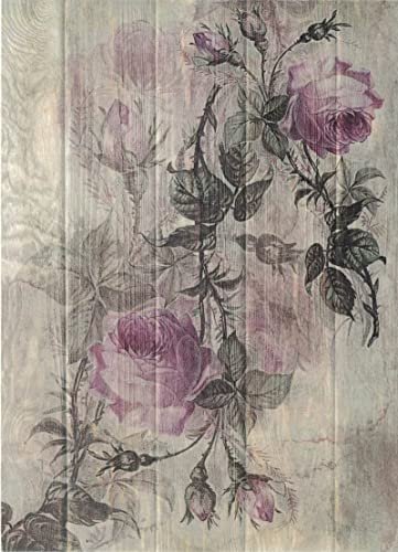 Zita´s Creative Reispapier A3 - Roses on Board. Motiv-Strohseide, Strohseidenpapier, Decoupage Papier