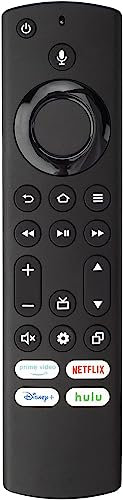 L5B83G Replacement Remote Control with Alexa Voice Control for Amazon Fire Stick TV, Fire TV Cube with Netflix, Video, Hulu Buttons