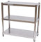 wanwanper Schwerlastregal, 3-stufiges Regal aus Edelstahl, Lagerregal Werkstattregal Kellerregal Garagenregal Metallregal, für Speisekammern, Restaurants, Küchen, 50 kg Tragkraft, 80x80x40 cm