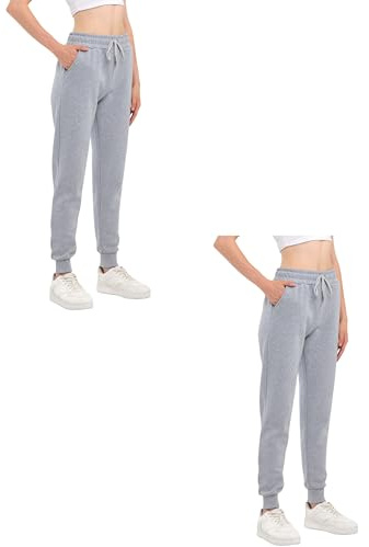 COMEOR Jogginghose Damen - Baumwolle Sporthose Lang Warme Trainingshosen, Frauen Freizeithosen, Sweatpants mit Regular Passform für Fitness, Yoga, Freizeit