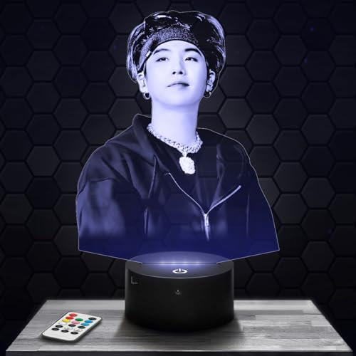 Lampe Suga B deko Zimmer Mädchen Lampe 3D Suga Bobjekt k-pop Korea Koreanischer Pop Geschenk gedämpftes Licht Nachtlicht deko Büro. Eigenartig Geschenk Weihnachten Teenager TOP
