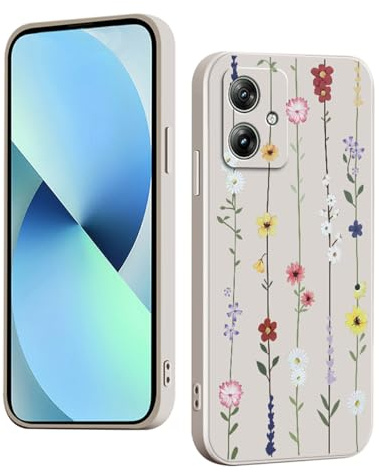 YUXING Silikon Hülle für Motorola Moto G54 5G, Mode Muster Niedlich Handyhülle, Stoßfest, rutschfest, Langlebige, Ultra Dünn Schutzhülle (Flower,White)
